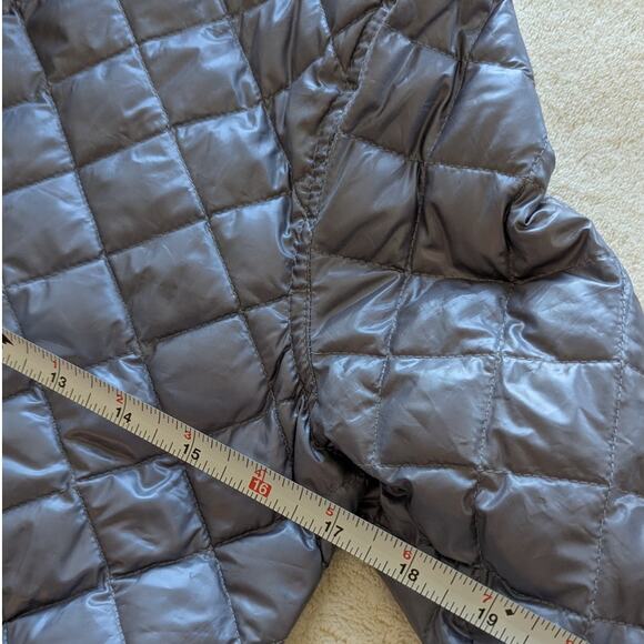 J.Crew Blue/Gray Quilted Down Filled Full Zip Puffer Lightweight Jacket, size XS - Picture 6 of 10